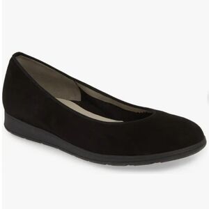 NEW Ara SHANICE Black Suede Flats Shoes